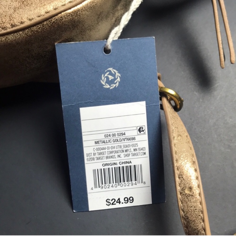 NWT Gold Metallic Crossbody Circle Purse - Picture 8 of 8